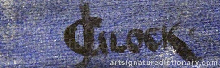 Authentic signature by Jonas GLOCK on artwork