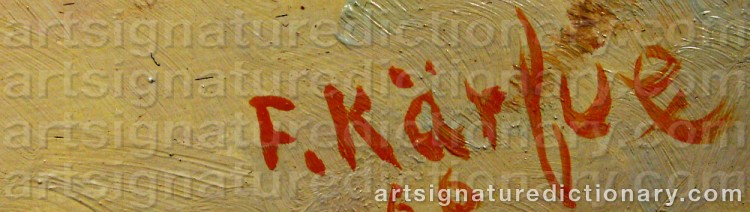 Signature by Fritz KÄRFVE