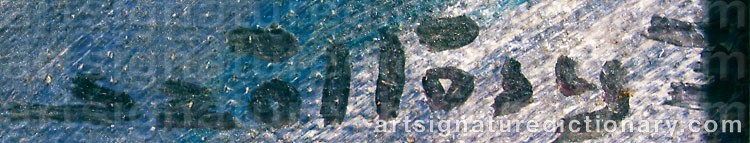 Authentic signature by Kalman SZÖLLÖSY on  artwork