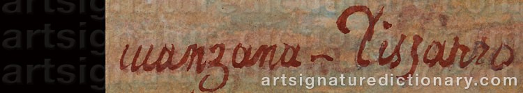 Authentic signature by Georges MANZANA-PISSARRO on  artwork