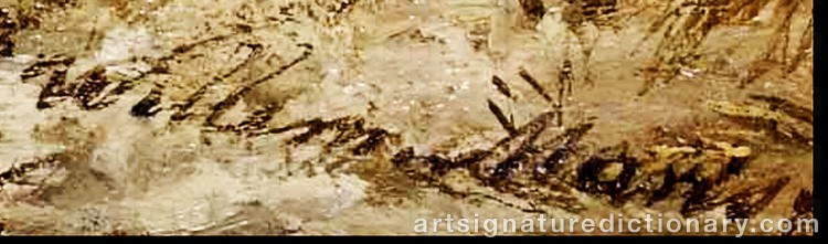 Authentic signature by Willem MARIS on Painting/Watercolour artwork