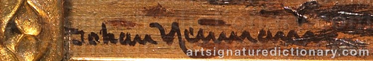 Signature by Johan Jens NEUMANN
