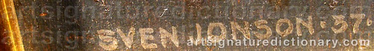 Signature by Sven JONSON