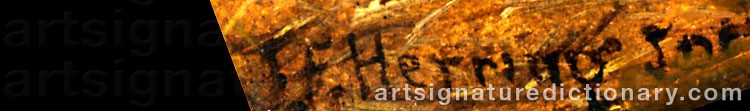 Signature by John Frederick The Younger HERRING