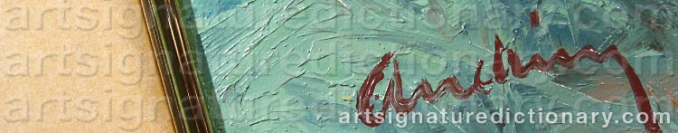 Authentic signature by Bengt Olof ANDRÉEN on artwork