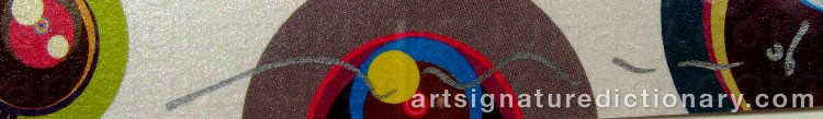 Authentic signature by Takashi MURAKAMI on artwork