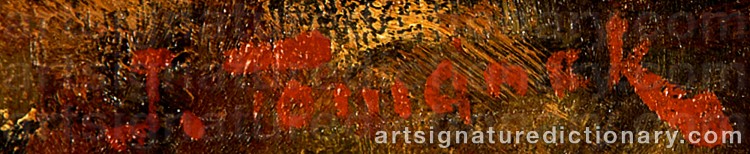 Authentic signature by Joseph TOMANEK on Painting/Watercolour artwork