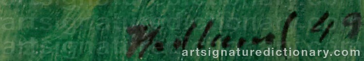 Authentic signature by Börje HEDLUND on artwork