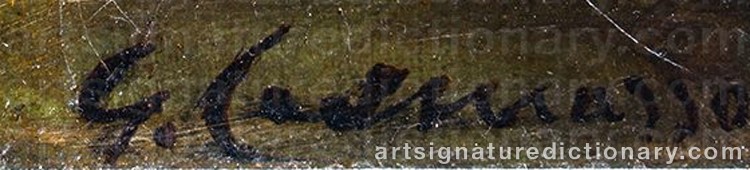 Authentic signature by Giuseppe Cadenasso CADENASSO on Painting/Watercolour artwork