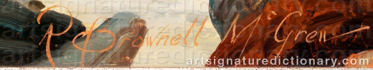 Authentic signature by Ralph Brownell MCGREW on Painting/Watercolour artwork