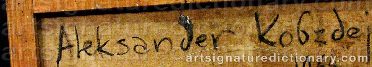 Signature by Aleksander KOBZDEJ