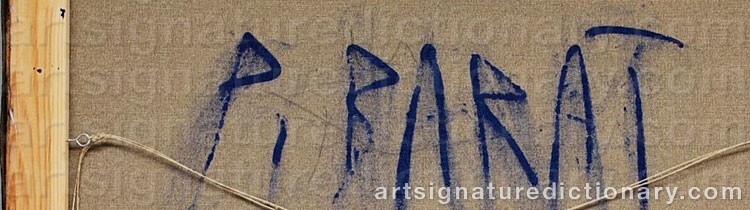 Authentic signature by Patrice BARAT on  artwork