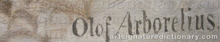 Signature by Olof ARBORELIUS