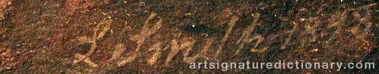 Authentic signature by Ludwig August SMITH on Painting/Watercolour artwork