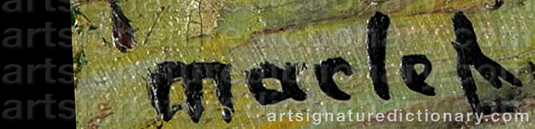 Authentic signature by Elisee MACLET on Painting/Watercolour artwork