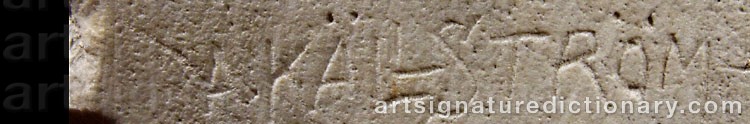 Authentic signature by Arvid KÄLLSTRÖM on artwork