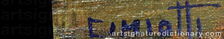 Authentic signature by Gustave The Younger CIMIOTTI on Painting/Watercolour artwork