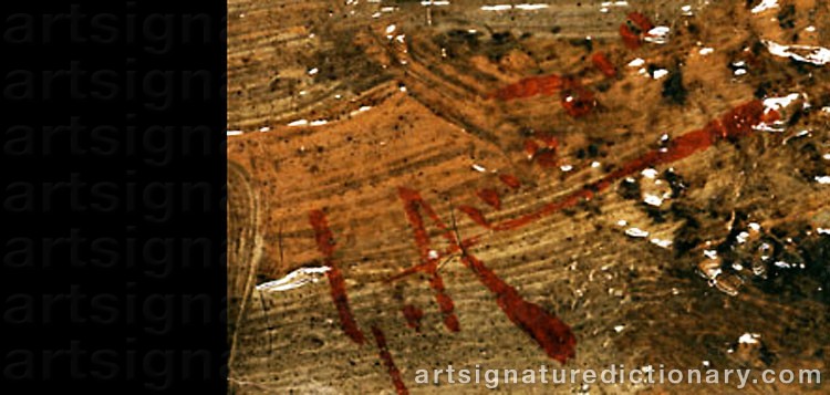 Authentic signature by Giulio AMODIO on  artwork