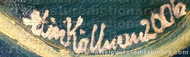 Authentic signature by Elin KÄLLMAN on Painting/Watercolour artwork