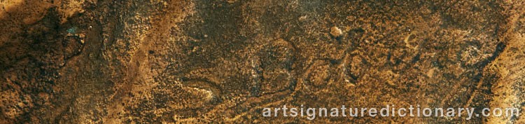 Authentic signature by Sven BOBERG on  artwork