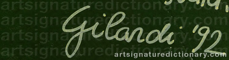 Authentic signature by Piero GILARDI on  artwork