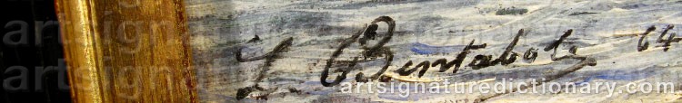 Authentic signature by Louis BENTABOLE on Painting/Watercolour artwork