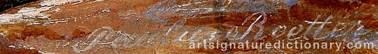 Authentic signature by Paulus ROETTER on  artwork