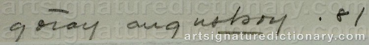 Signature by Göran AUGUSTSON