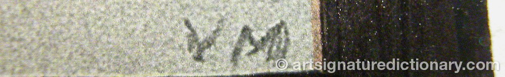 Authentic signature by Vera Helga MEYERSON on artwork