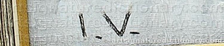 Authentic signature by Jeppe VONTEILLUS on Painting/Watercolour artwork