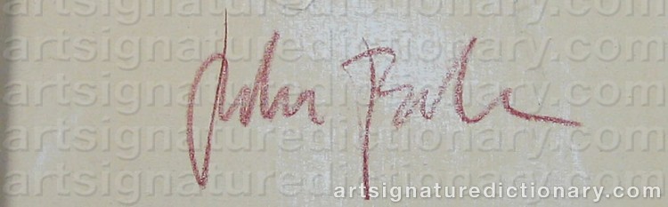 Authentic signature by Peter BONDE on  artwork