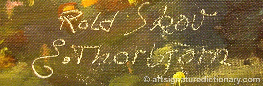 Authentic signature by Einar THORBJØRN on  artwork