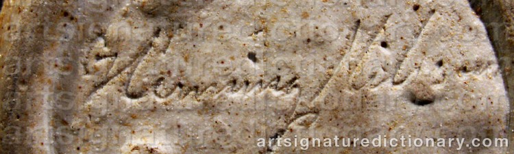 Authentic signature by Henning NILSSON on  artwork