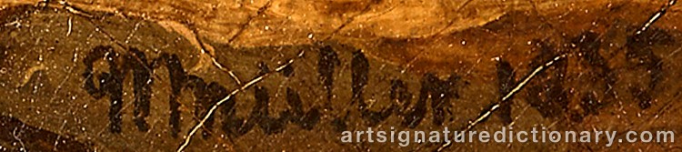 Authentic signature by William James MULLER on Painting/Watercolour artwork