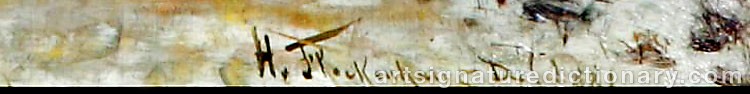 Authentic signature by Heinz FLOCKENHAUS on artwork