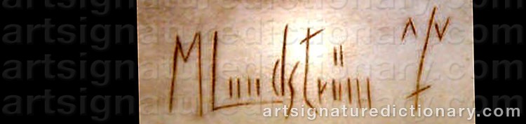 Authentic signature by Max (Sami Artist) LUNDSTRÖM on  artwork