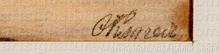 Authentic signature by Fjodor Andrejewitsch KLAGES on Painting/Watercolour artwork