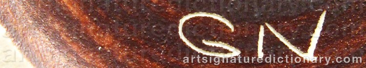 Authentic signature by Gunnar NYLUND on  artwork