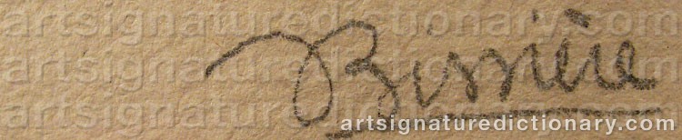Authentic signature by Roger BISSIERE on artwork