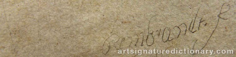 Signature by Rembrandt Harmenszoon Van RIJN