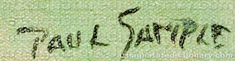 Authentic signature by Paul Starrett SAMPLE on Painting/Watercolour artwork