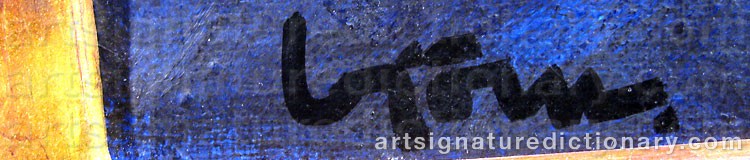 Authentic signature by Björn BLOMBERG on  artwork