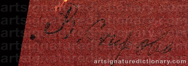 Authentic signature by Valentin Alexandrovich SEROV on  artwork