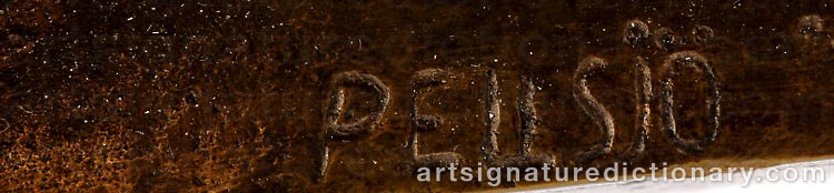 Authentic signature by Owe PELLSJÖ on  artwork