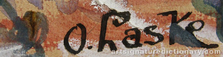Forged signature of Oskar LASKE