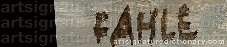 Signature by Gustaf Adolf FAHLE