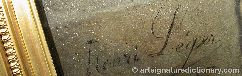 Authentic signature by Henri LEGER on  artwork