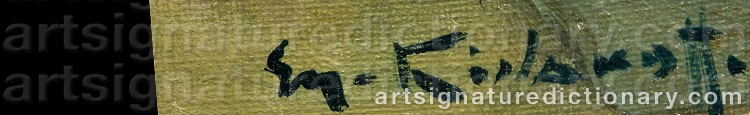 Authentic signature by Serge KISLAKOFF on artwork
