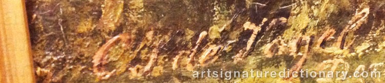 Authentic signature by Cornelis Johannes De VOGEL on  artwork