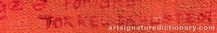 Authentic signature by Torkel DAHLSTEDT on  artwork